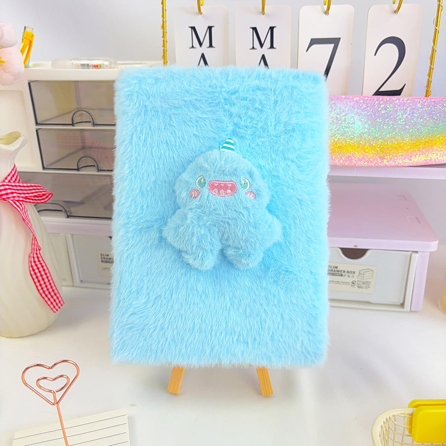 Cuaderno de peluche tamaño A5 con diseño de pequeño monstruo
